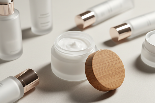 the cap wooden texture must be smooth and glass is blurry